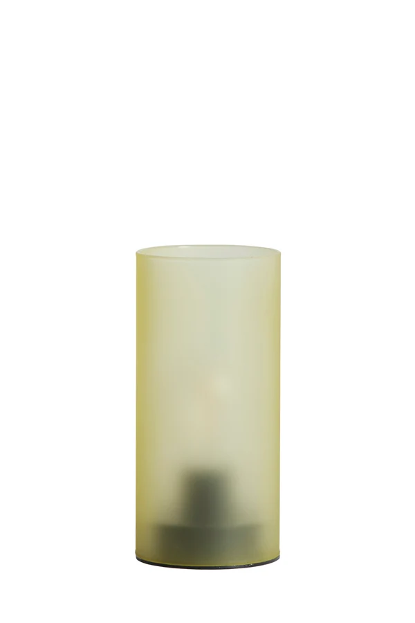 Table lamp LED 7x15 cm VAZOLLA glass matt yellow