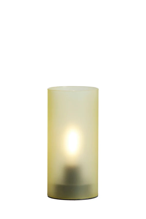 Table lamp LED 7x15 cm VAZOLLA glass matt yellow