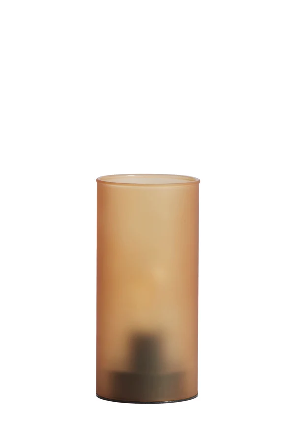 Table lamp LED 7x15 cm VAZOLLA glass matt orange-brown