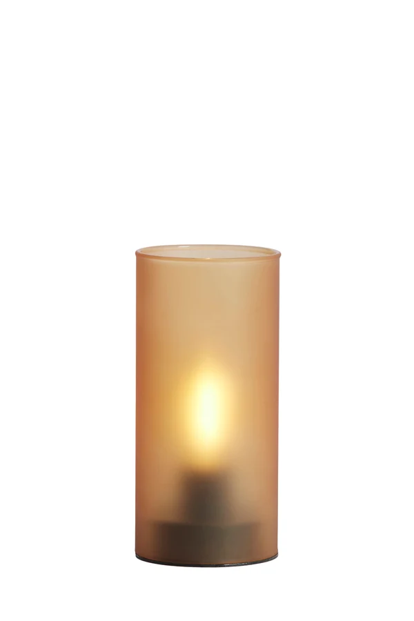 Table lamp LED 7x15 cm VAZOLLA glass matt orange-brown
