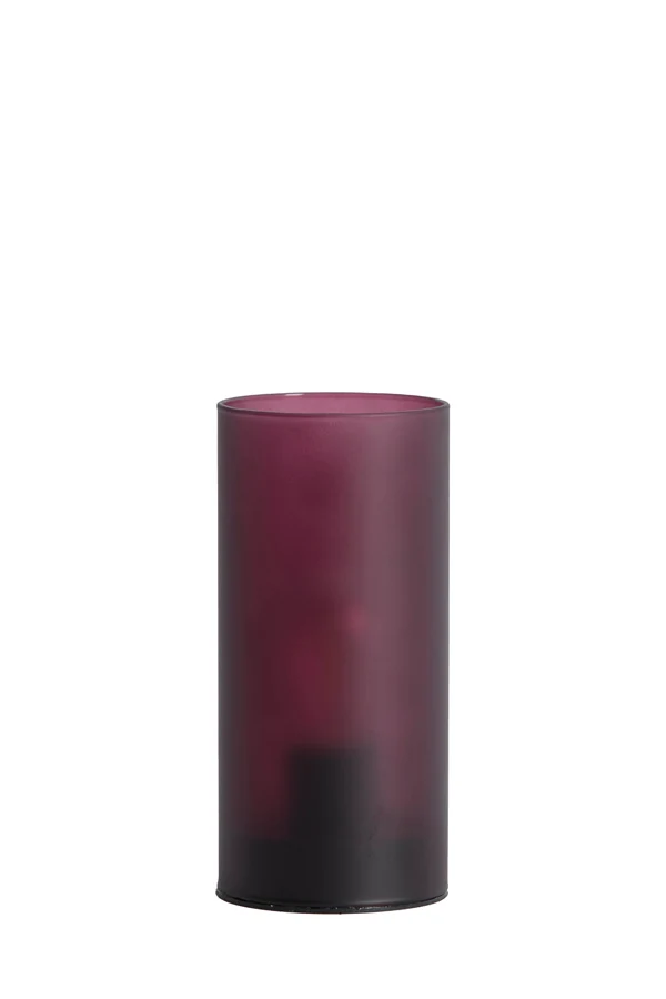 Table lamp LED 7x15 cm VAZOLLA glass matt eggplant
