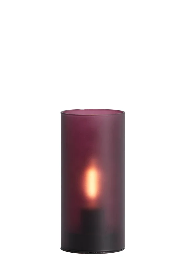 Table lamp LED 7x15 cm VAZOLLA glass matt eggplant