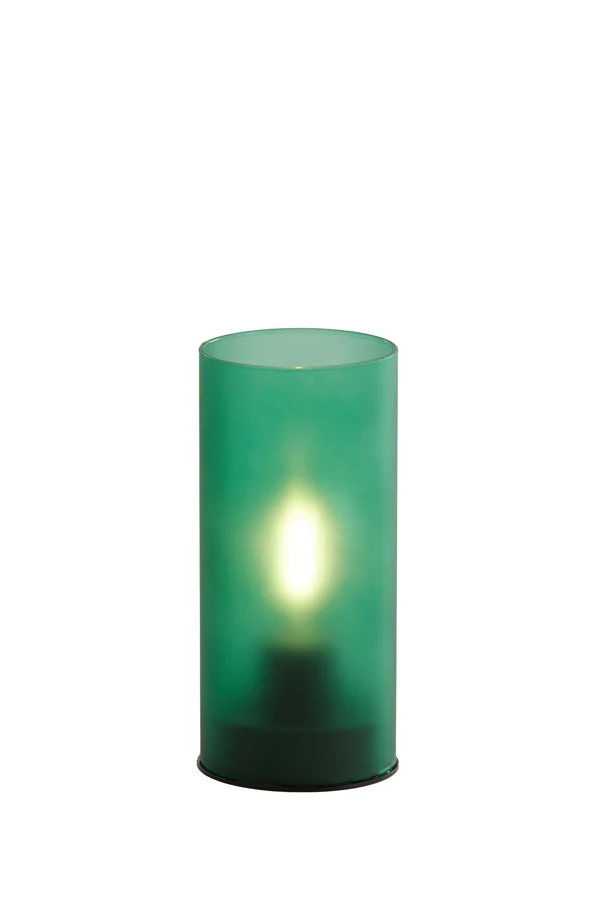 Table lamp LED 7x15 cm VAZOLLA glass matt dark green