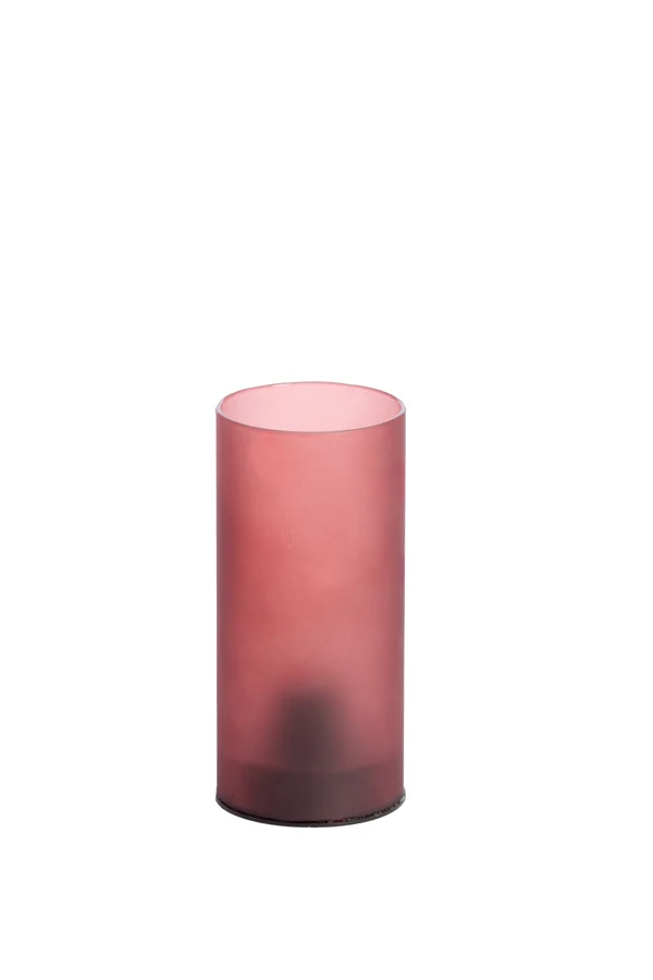 Table lamp LED 7x15 cm VAZOLLA glass matt burgundy
