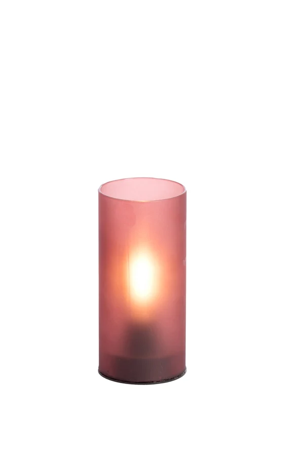Table lamp LED 7x15 cm VAZOLLA glass matt burgundy