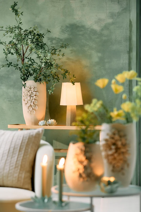 Table lamp 25x49 cm MUSABO mint green+white