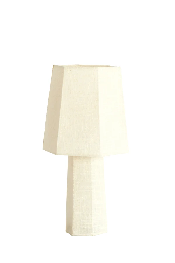Table lamp 25x49 cm MUSABO linen white