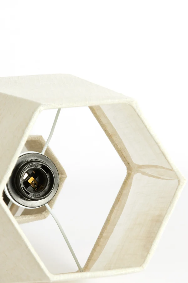 Table lamp 25x49 cm MUSABO linen white