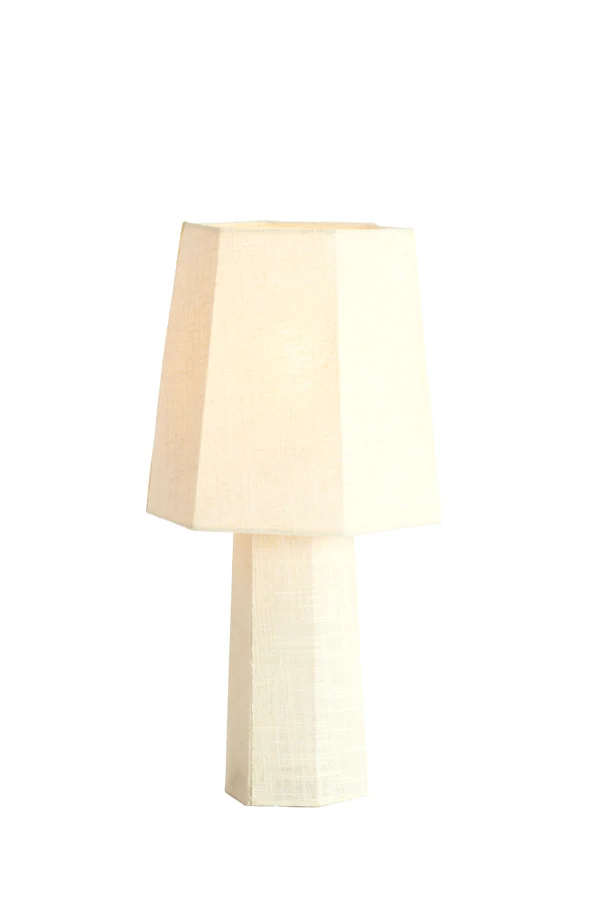 Table lamp 25x49 cm MUSABO linen white