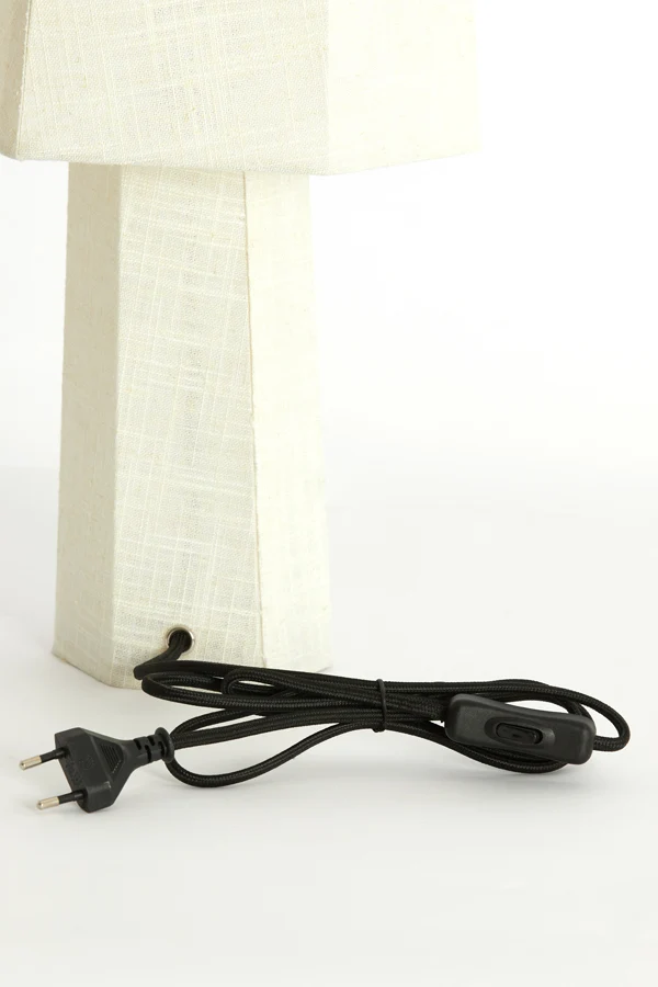 Table lamp 25x49 cm MUSABO linen white