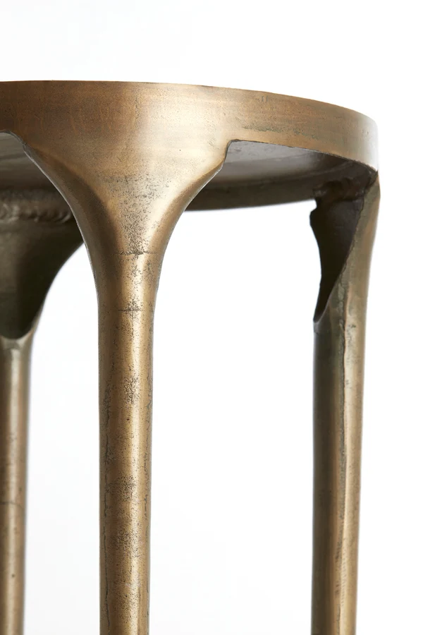 Side table S/2 40x46+36x52 cm LAPAZ antique bronze+taupe