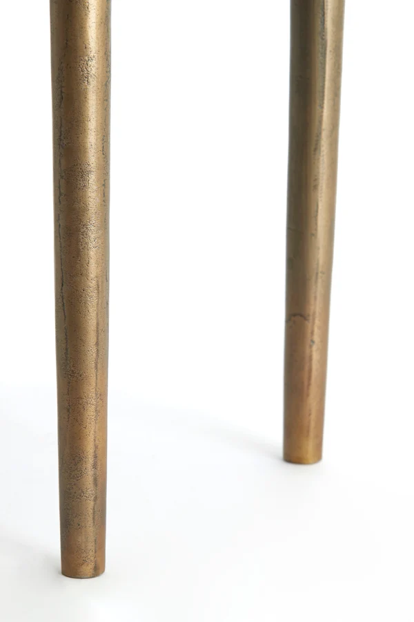 Side table S/2 40x46+36x52 cm LAPAZ antique bronze+taupe