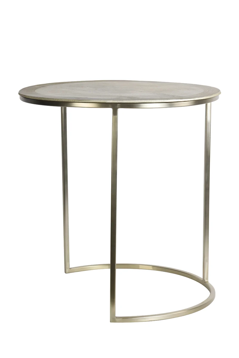 Side table S/2 40x45+50x52 cm TALCA light gold