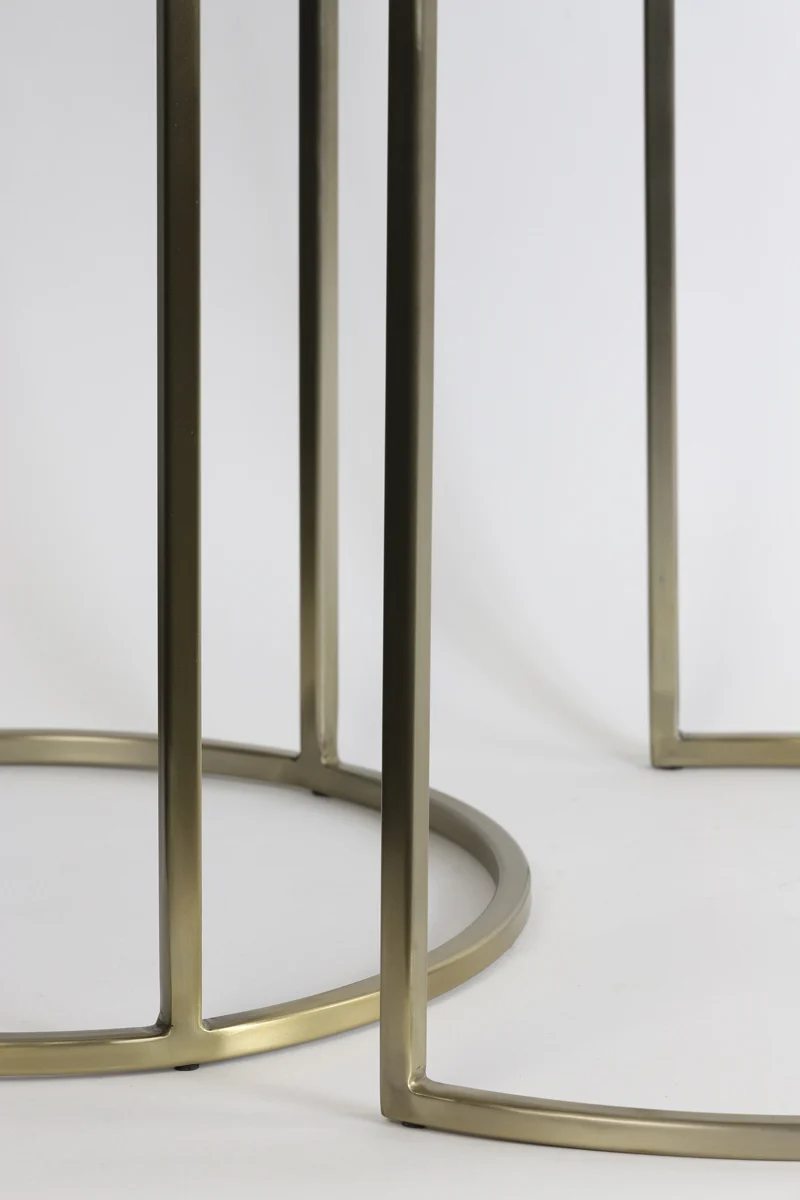 Side table S/2 40x45+50x52 cm TALCA light gold