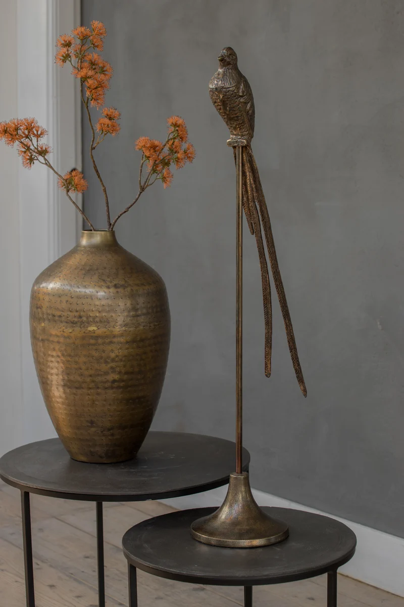 Side table S/2 40x45+49x50,5 cm TALCA raw lead antique