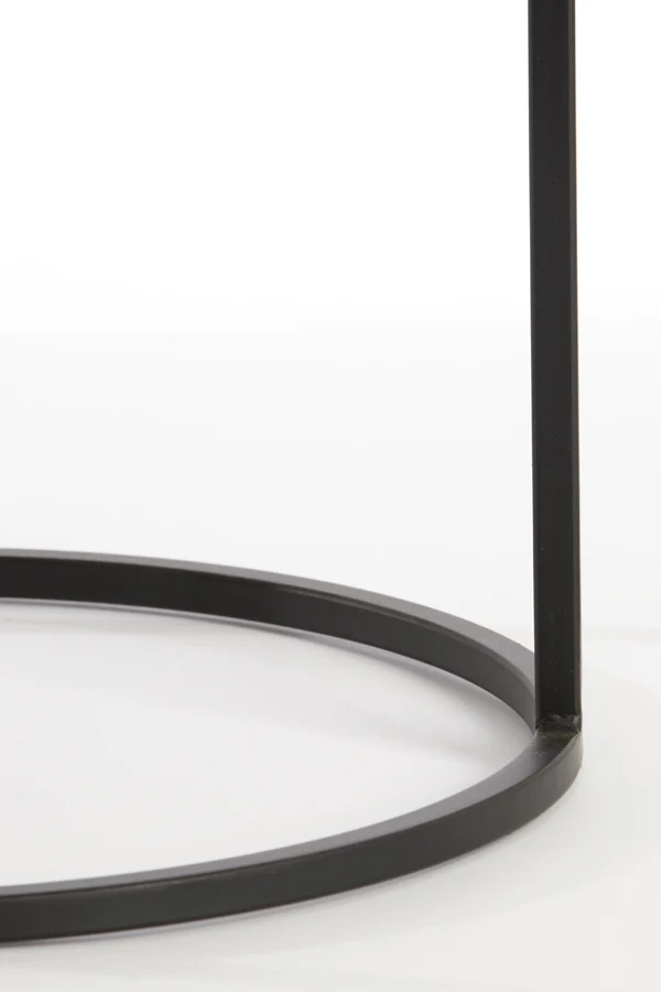 Side table S/2 40x45+49x50,5 cm TALCA raw lead antique