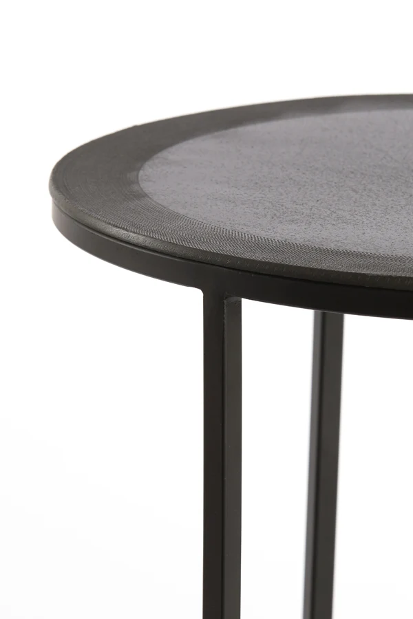 Side table S/2 40x45+49x50,5 cm TALCA raw lead antique