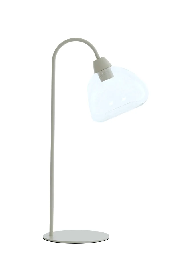 Table lamp 31,5x20x61 cm BISHO glass clear+cream