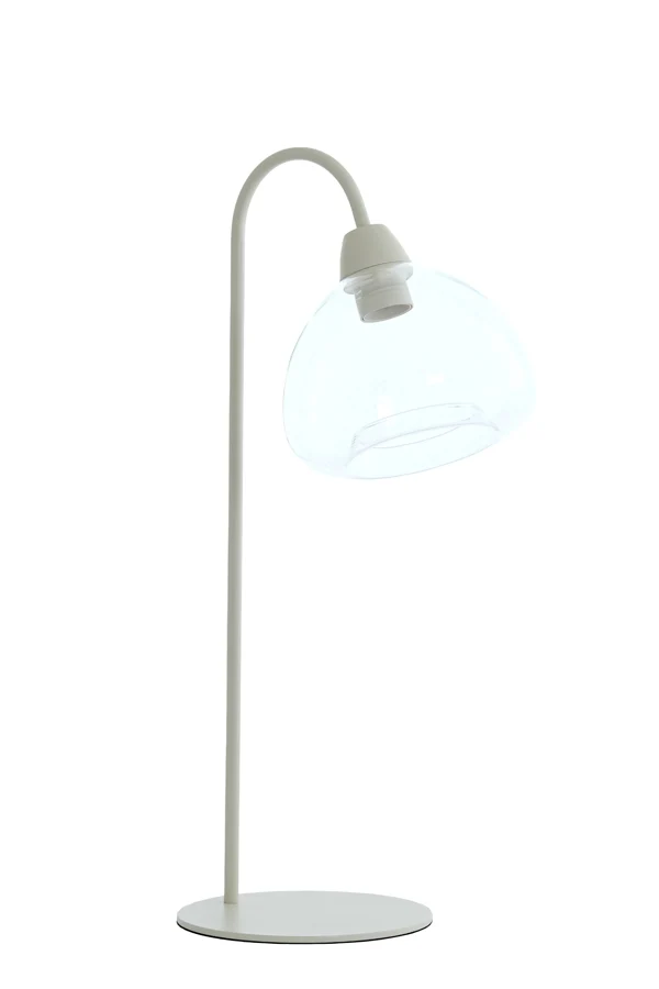 Table lamp 31,5x20x61 cm BISHO glass clear+cream