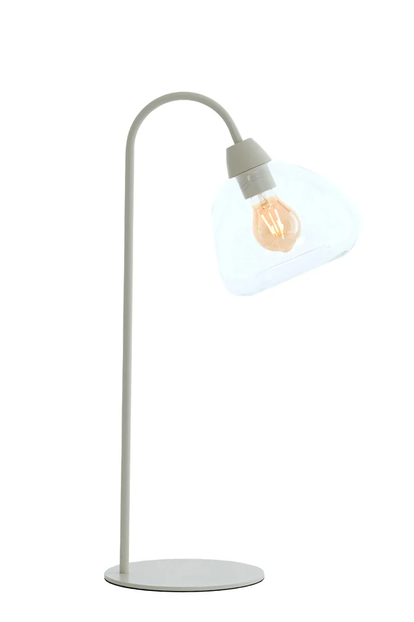 Table lamp 31,5x20x61 cm BISHO glass clear+cream