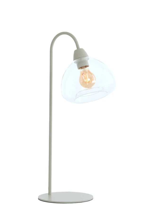 Table lamp 31,5x20x61 cm BISHO glass clear+cream