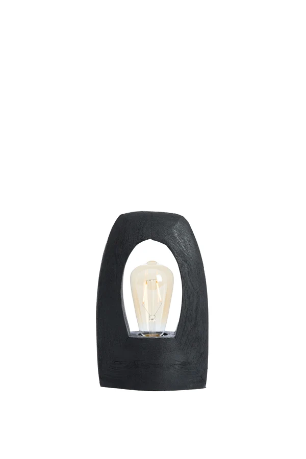 Table lamp 17x8x25 cm CARINI wood matt black