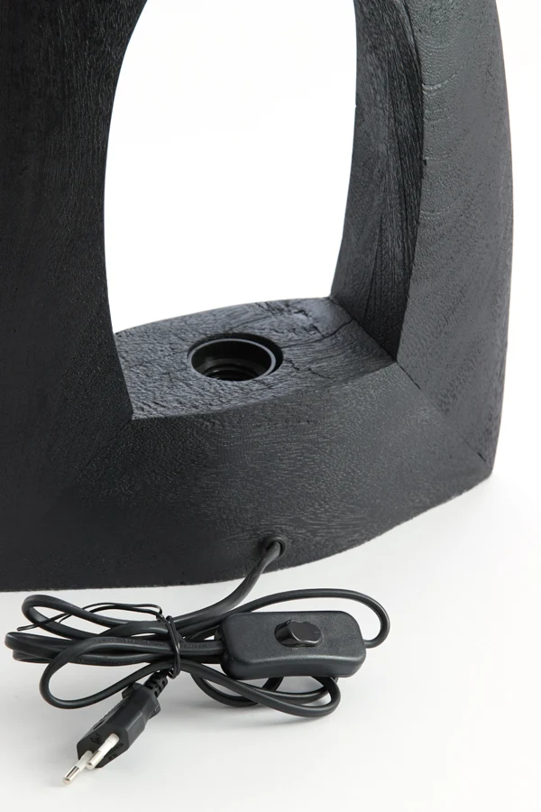 Table lamp 17x8x25 cm CARINI wood matt black