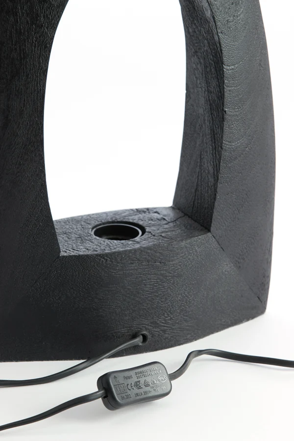 Table lamp 17x8x25 cm CARINI wood matt black