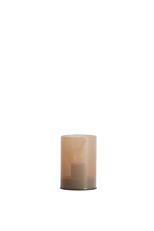 Table lamp LED 7x10 cm VAZOLLA glass milky sand