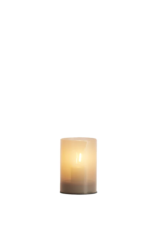 Table lamp LED 7x10 cm VAZOLLA glass milky sand