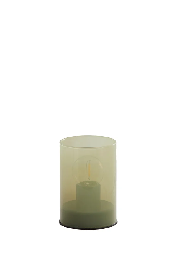 Table lamp LED 7x10 cm VAZOLLA glass milky mint green