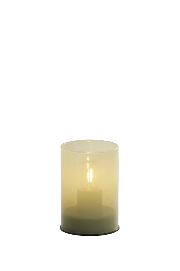 Table lamp LED 7x10 cm VAZOLLA glass milky mint green