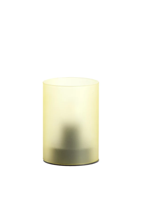 Table lamp LED 7x10 cm VAZOLLA glass matt yellow