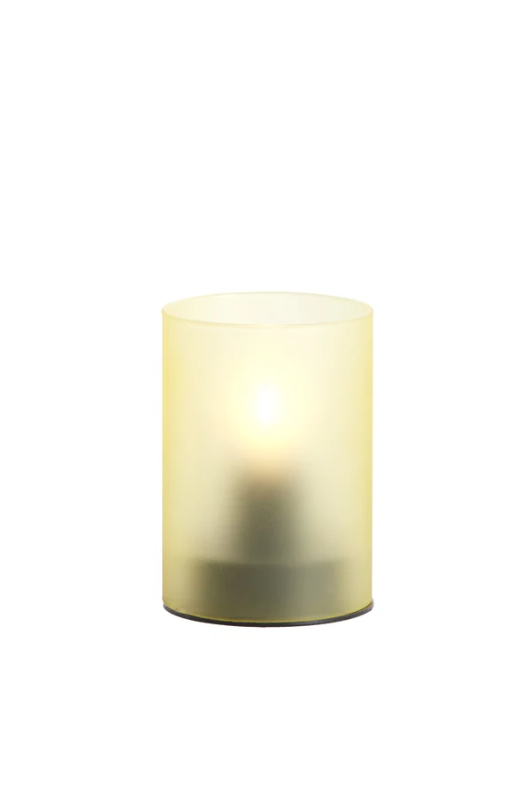 Table lamp LED 7x10 cm VAZOLLA glass matt yellow