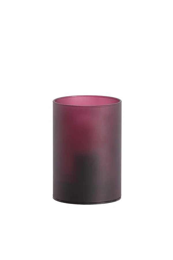 Table lamp LED 7x10 cm VAZOLLA glass matt eggplant