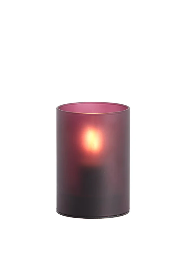 Table lamp LED 7x10 cm VAZOLLA glass matt eggplant