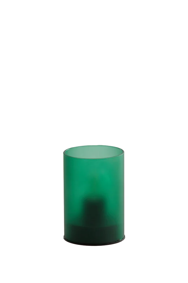 Table lamp LED 7x10 cm VAZOLLA glass matt dark green