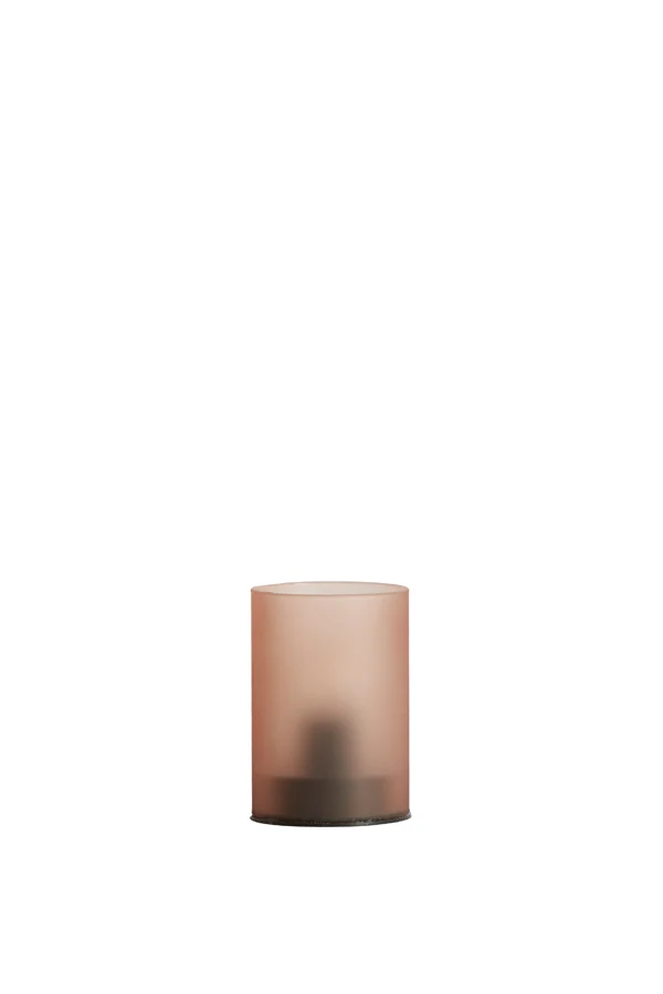Table lamp LED 7x10 cm VAZOLLA glass matt caramel