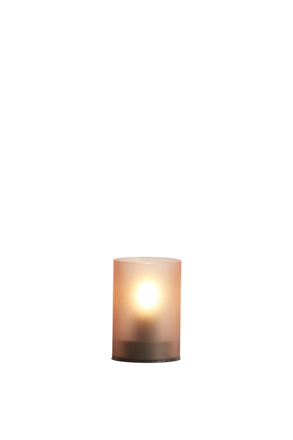 Table lamp LED 7x10 cm VAZOLLA glass matt caramel