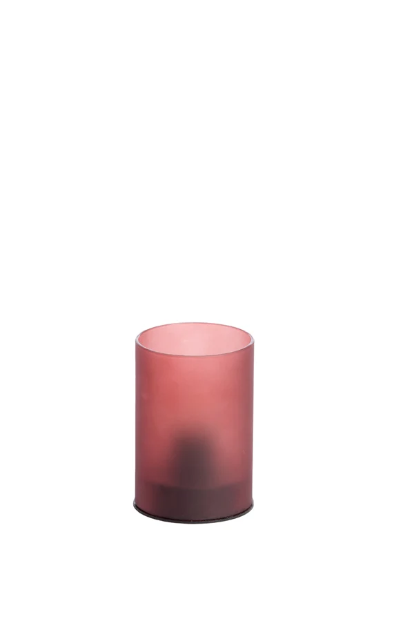 Table lamp LED 7x10 cm VAZOLLA glass matt burgundy