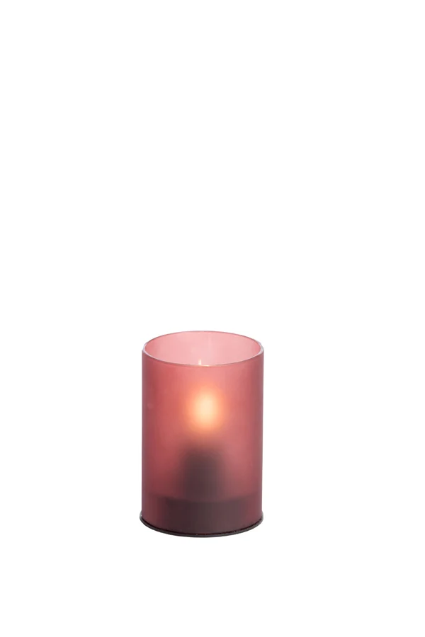 Table lamp LED 7x10 cm VAZOLLA glass matt burgundy