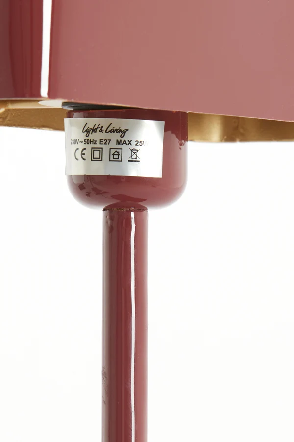 Table lamp 25x13x48 cm ELENIE shiny burgundy