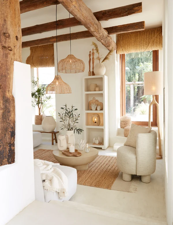 Table lamp 24x8x30 cm KELAFO wood matt natural