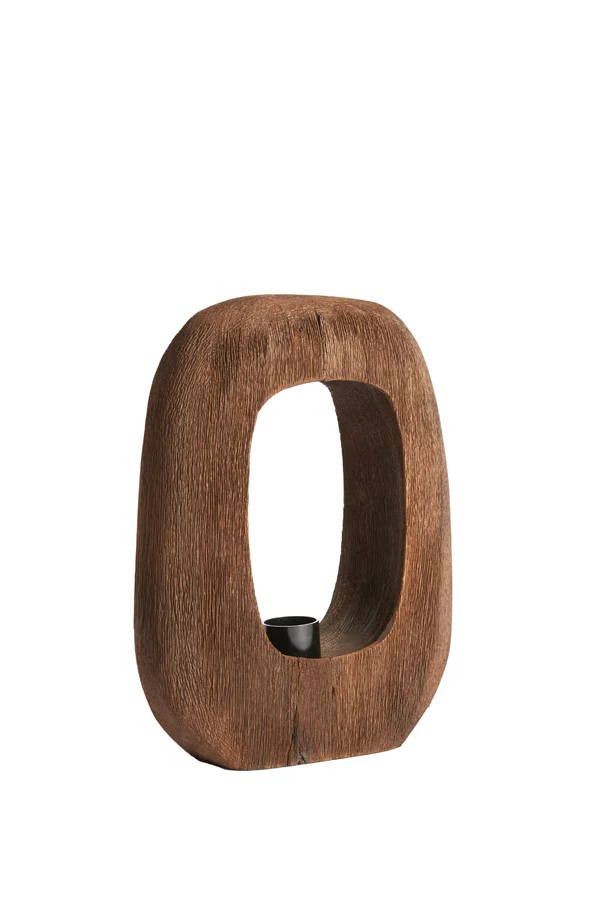 Table lamp 24x8x30 cm KELAFO wood chocolate brown