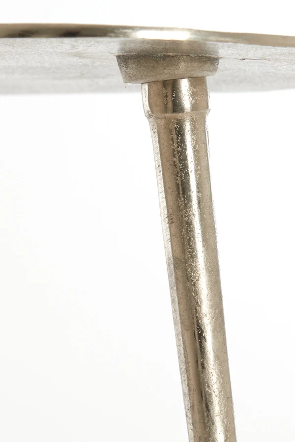 Side table 53x30x48 cm LINOS raw nickel