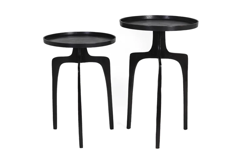 Side table S/2 38x54+41x63 cm PANO dark bronze