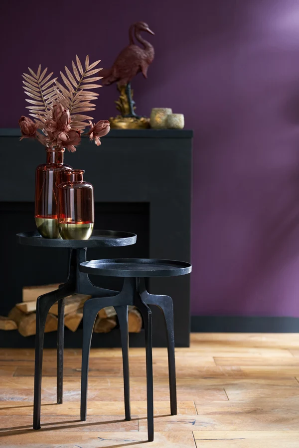 Side table S/2 38x54+41x63 cm PANO dark bronze