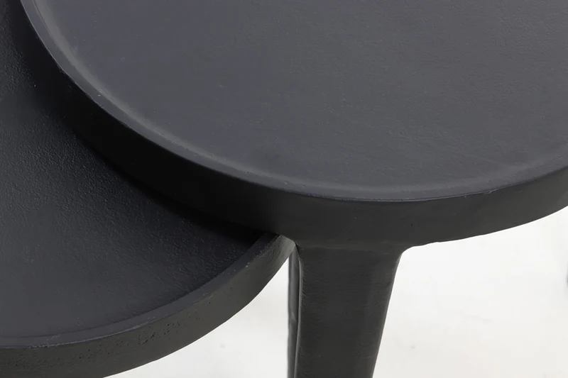 Side table S/2 37x41+43x45,5 cm TOBIAS black