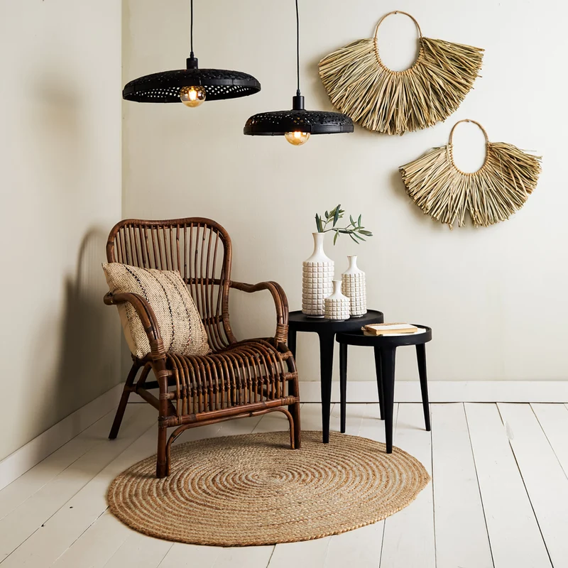 Side table S/2 37x41+43x45,5 cm TOBIAS black