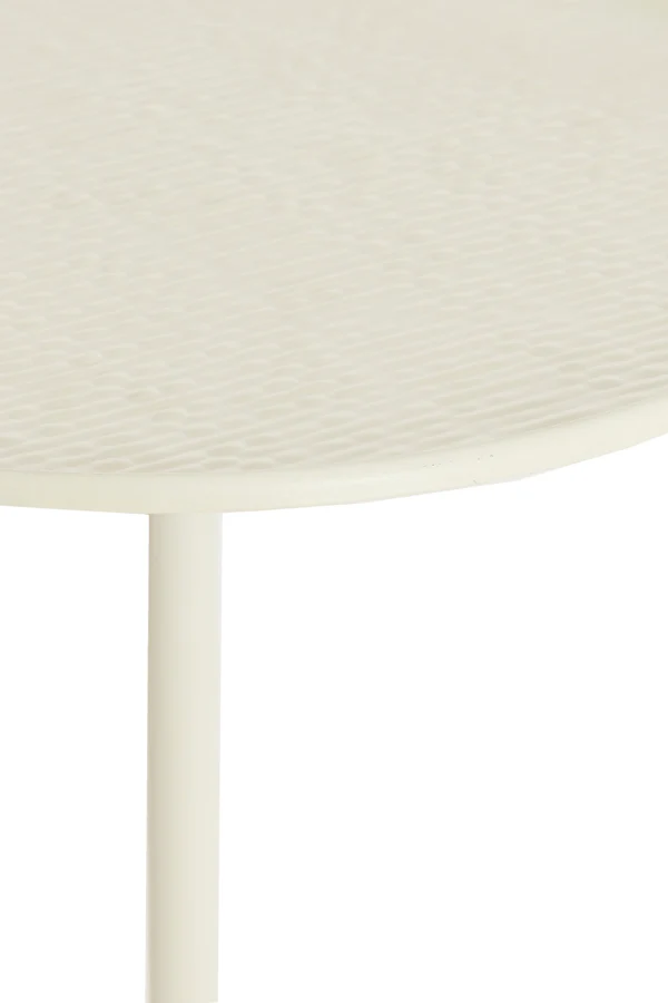 Side table S/2 32x51+38x54 cm LIA matt cream
